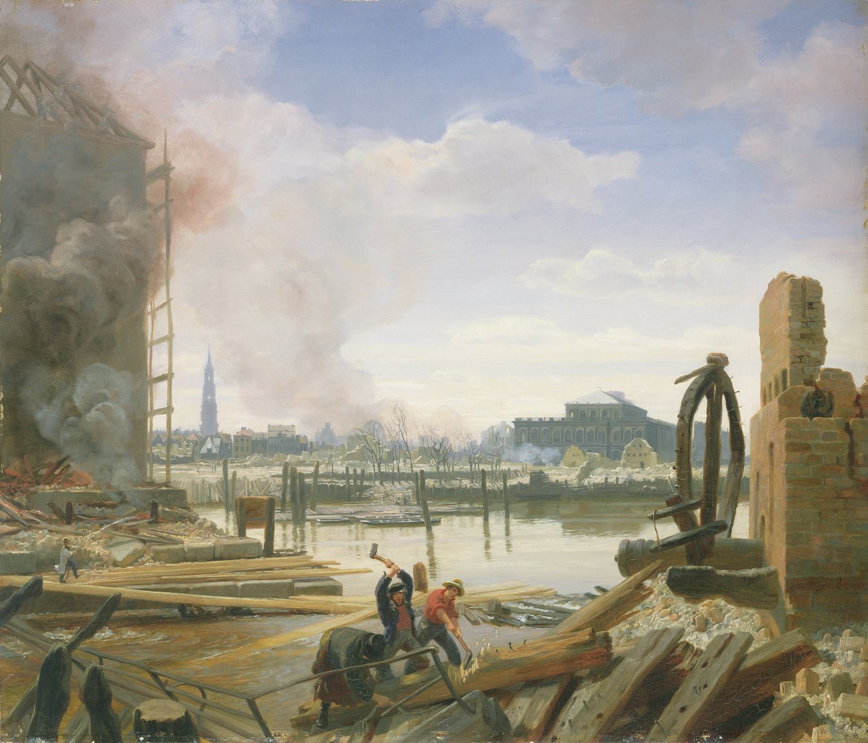 Hamborg efter branden, 1842 af Jacob Gensler