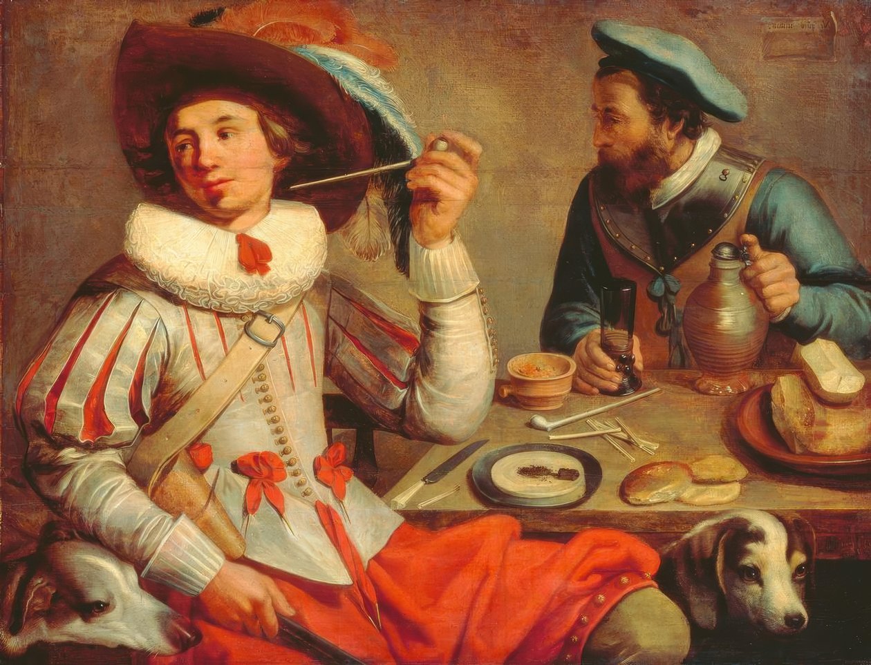 To soldater ved et bord af Jacob Gerritsz Cuyp