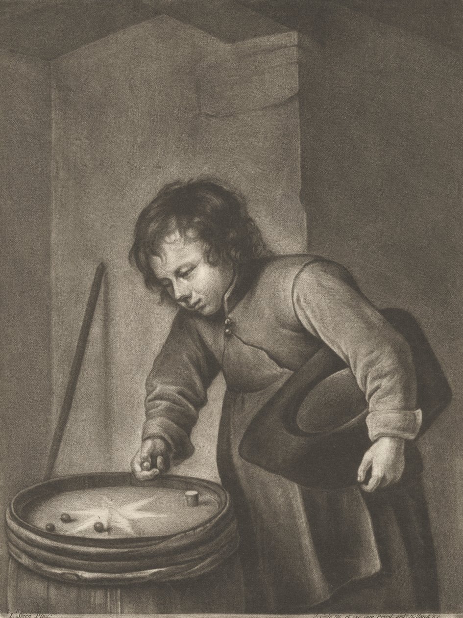 Dreng, der spiller kugler af Jacob Gole