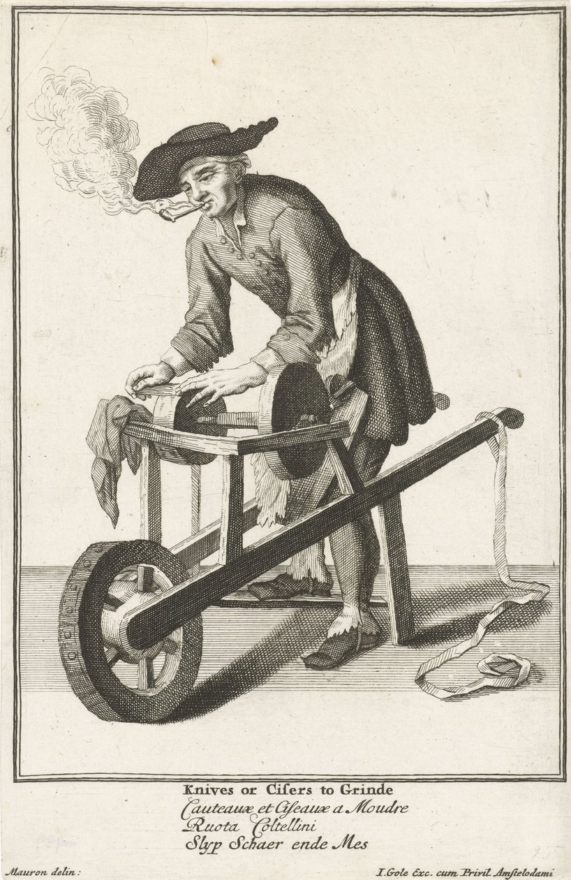 Scharensliep Straatventers i London (serietitel) The Cryes of the City of London (serietitel) af Jacob Gole