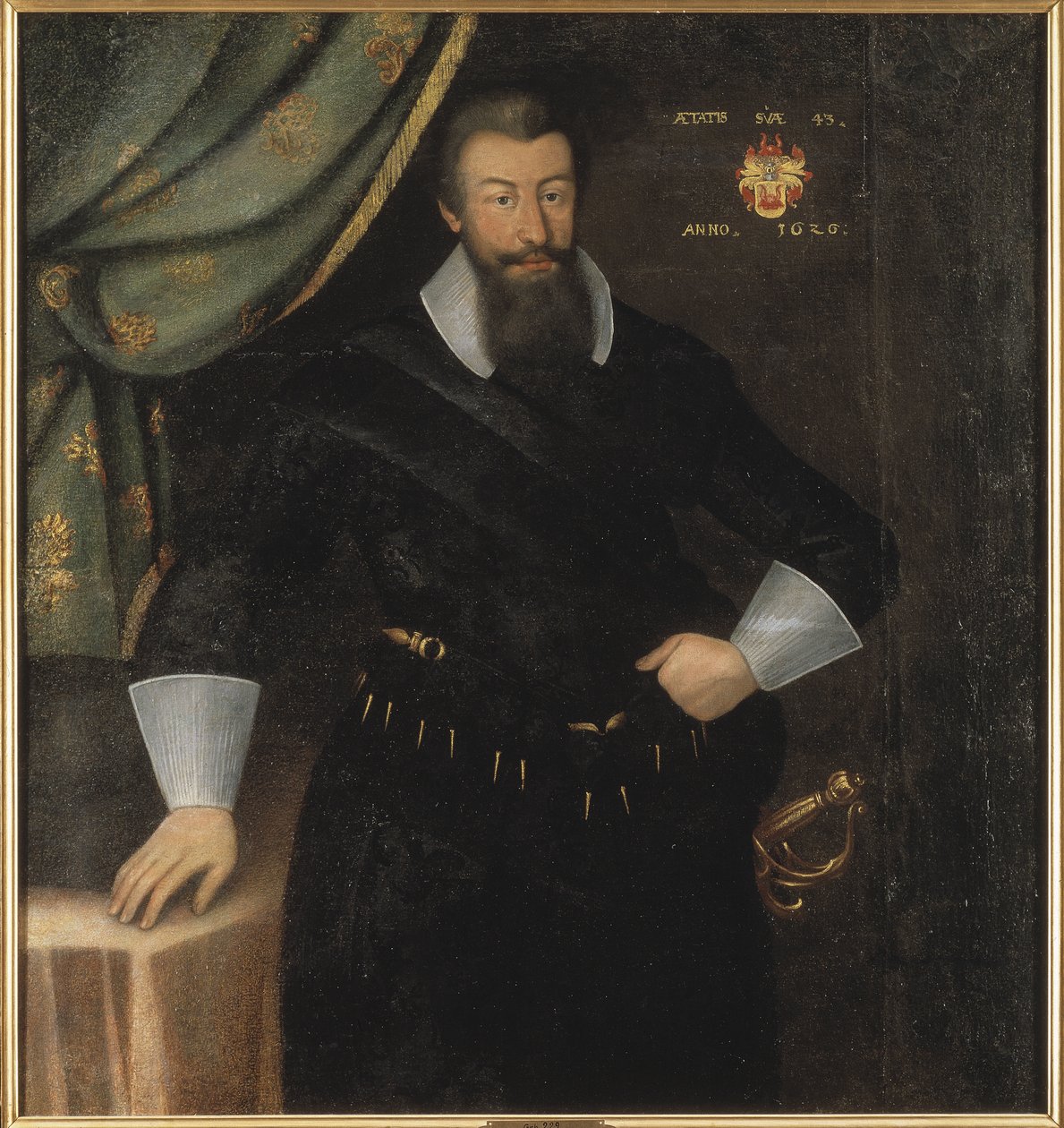 Le comte Axel Oxenstierna (Oxenstjerna), storkansler de Suede - Portræt af Grev Axel Oxenstierna (1583-1654), af Elbfas, Jacob Heinrich (ca. 1600-1664). Olie på lærred af Jacob Heinrich Elbfas