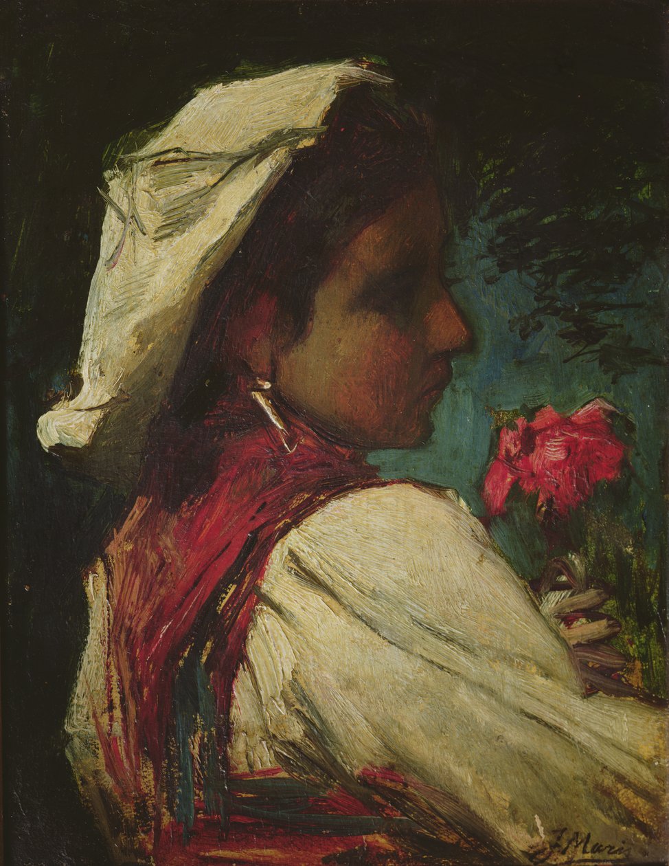 Italiensk pige, ca. 1866 af Jacob Henricus or Hendricus Maris