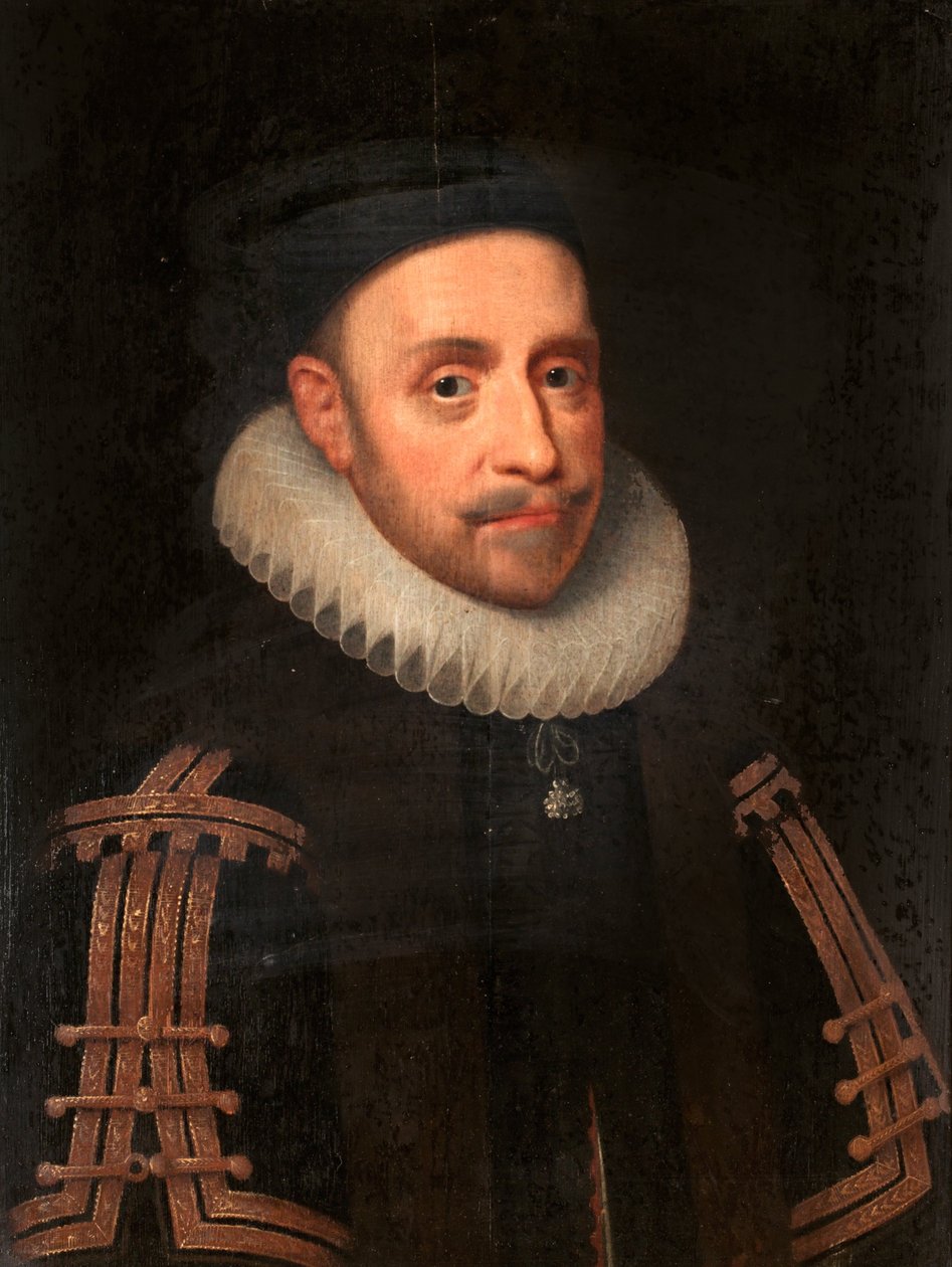 Portræt af kong Gustav Adolf af Sverige af Jacob Hoefnagel