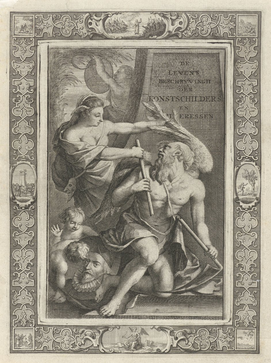 Fantasi tæmmer fars tid Titelside for: J.C. Weyerman. Livsbeskrivelserne af de hollandske kunstmalere og kunstmalere, 1729 af Jacob Houbraken