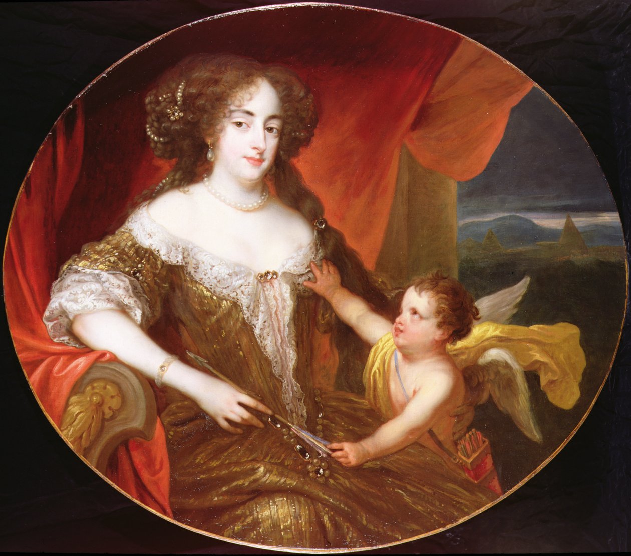 A Portrait of a Lady, siddende i trekvart længde (olie på lærred) af Jacob Huysmans