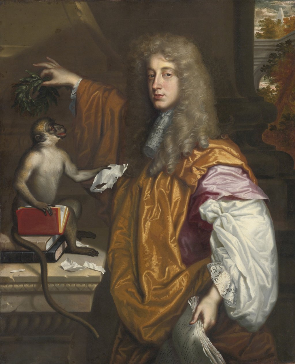 Portræt af John Wilmot, 2. jarl af Rochester 1647-1680 af Jacob Huysmans