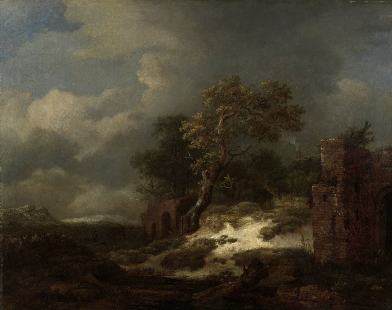 Landskab med ruiner af Jacob van Ruisdael