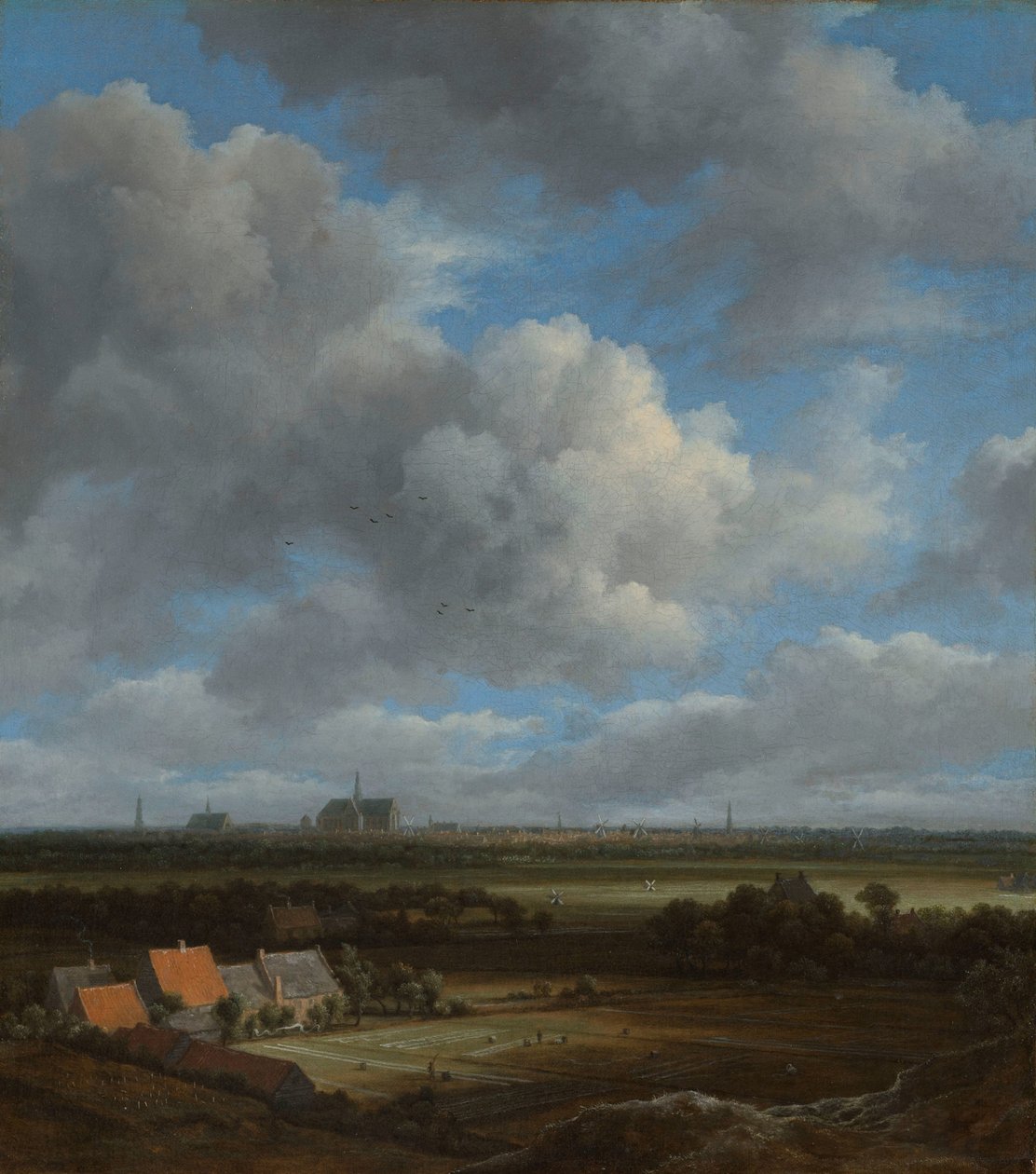 Udsigt over Haarlem fra nordvest, med blegemarkerne i forgrunden Udsigt over Haarlem fra nordvest, med de blegemarker i forgrunden af Jacob van Ruisdael