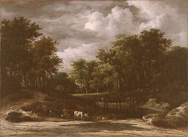 A Woodland Landscape (olie på lærred) af Jacob van Ruisdael