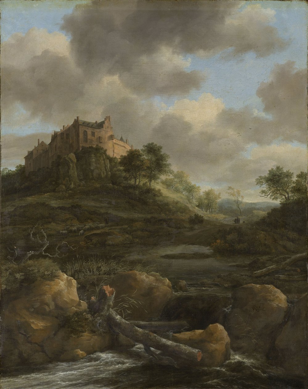 Bentheim Slot, 1650-82 af Jacob van Ruisdael