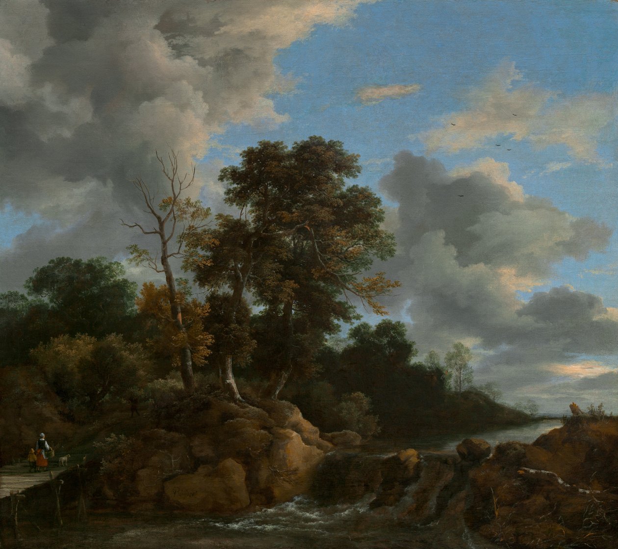 Landskab, ca. 1670 (olie på lærred) af Jacob van Ruisdael