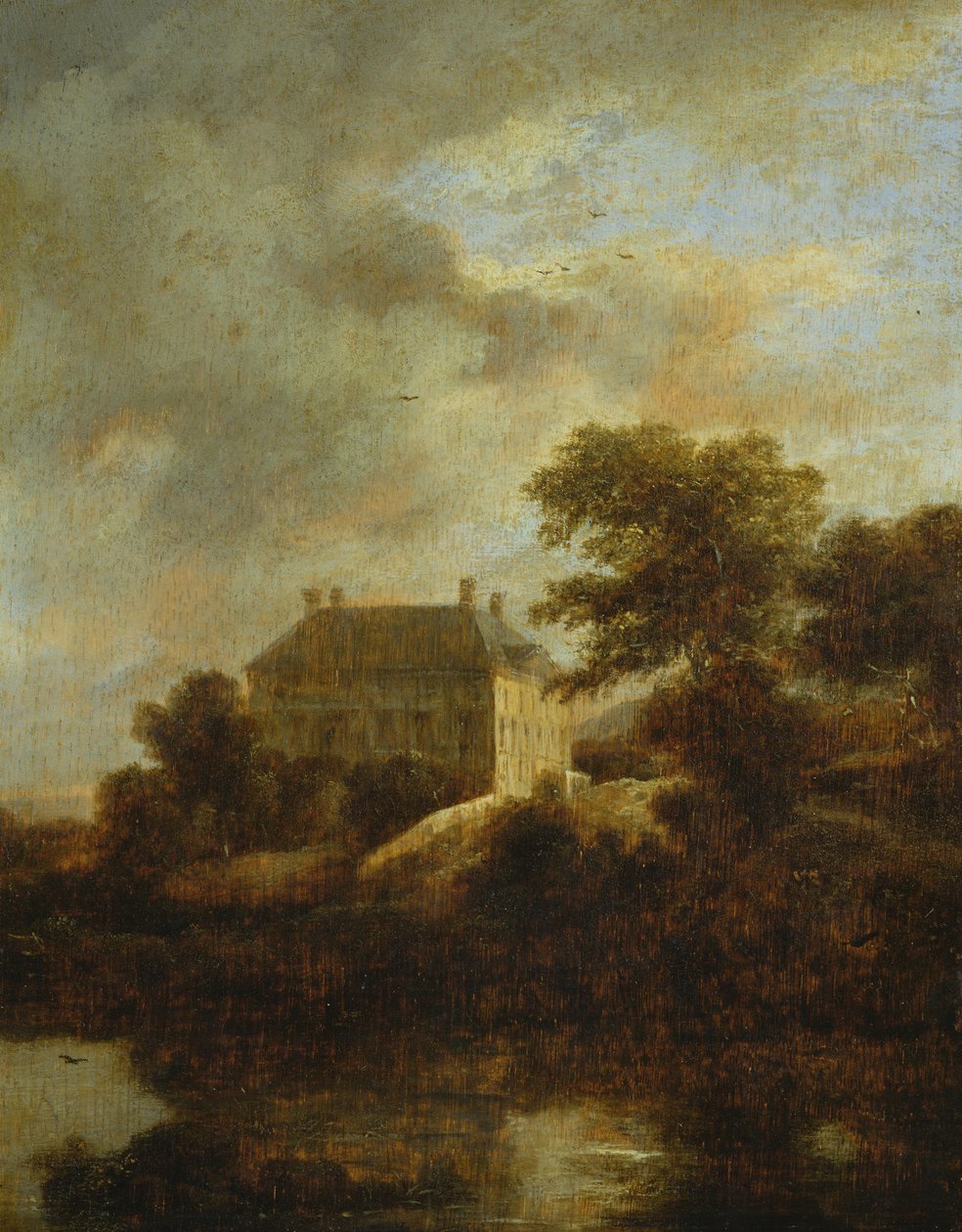 Landskab med landsted af Jacob van Ruisdael