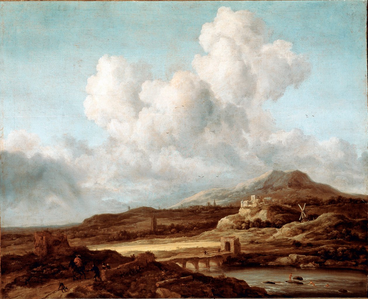 Le rayon de soleil Maleri af Jacob Isaakszoon van Ruisdael (Ruysdael) (1628-1682) 1670-1675 Dim. 83x99 cm Paris, musee du Louvre - Solstrålen, af Jacob Van Ruysdael (1628-1682). Olie på lærred, 83x99 cm af Jacob van Ruisdael
