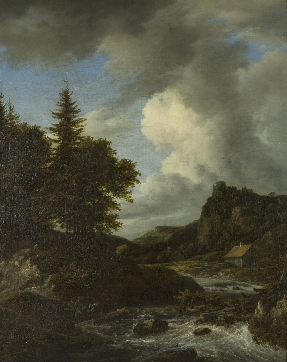 River in Spate, ca. 1660 (olie på lærred) af Jacob van Ruisdael