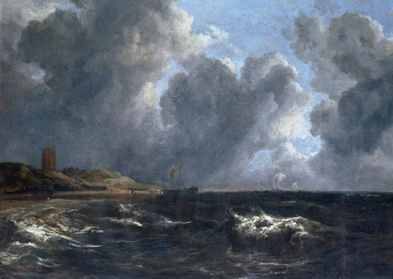 Storm off Egmond-aan-Zee (olie på lærred) af Jacob van Ruisdael