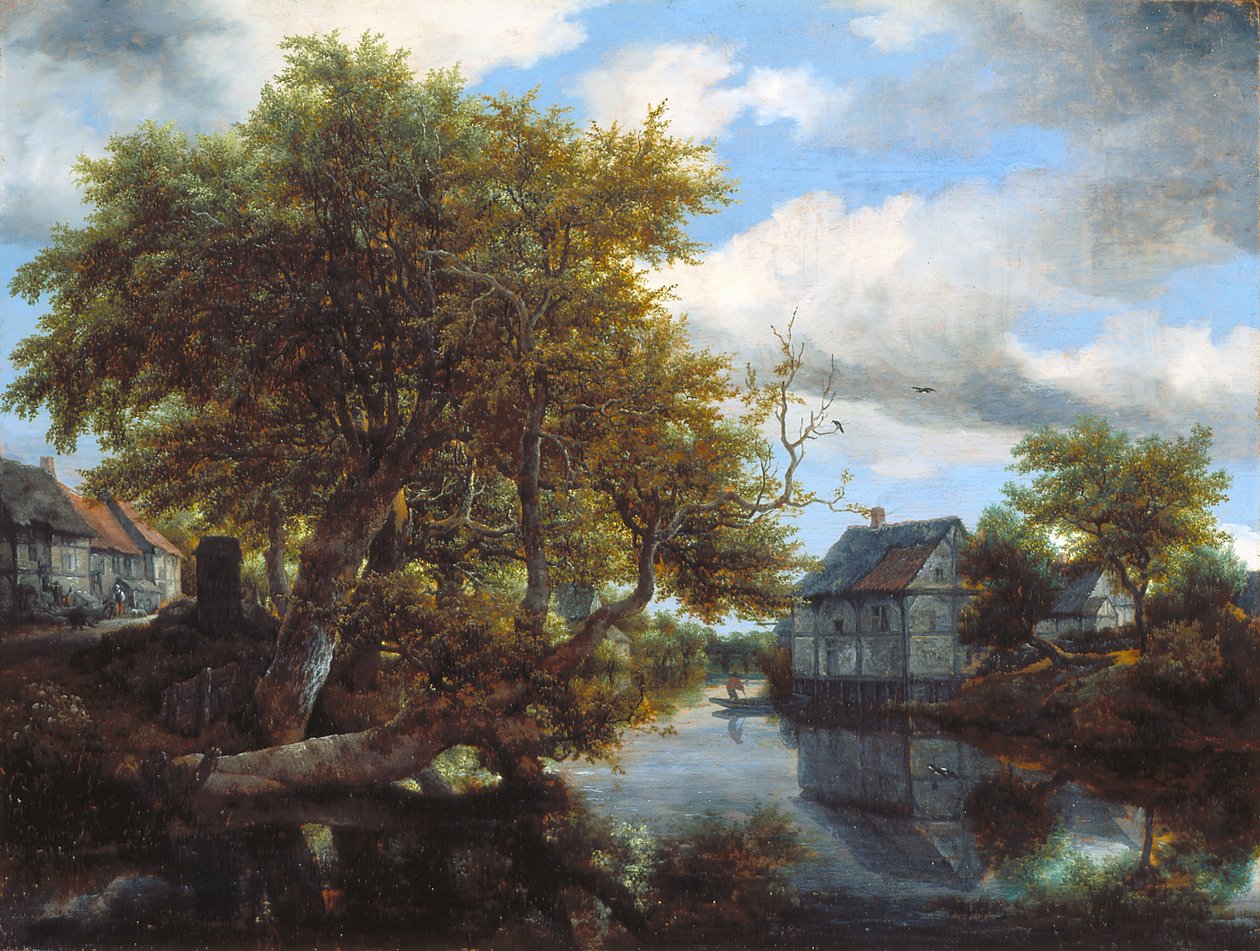 Den store pool (olie på træ) af Jacob van Ruisdael
