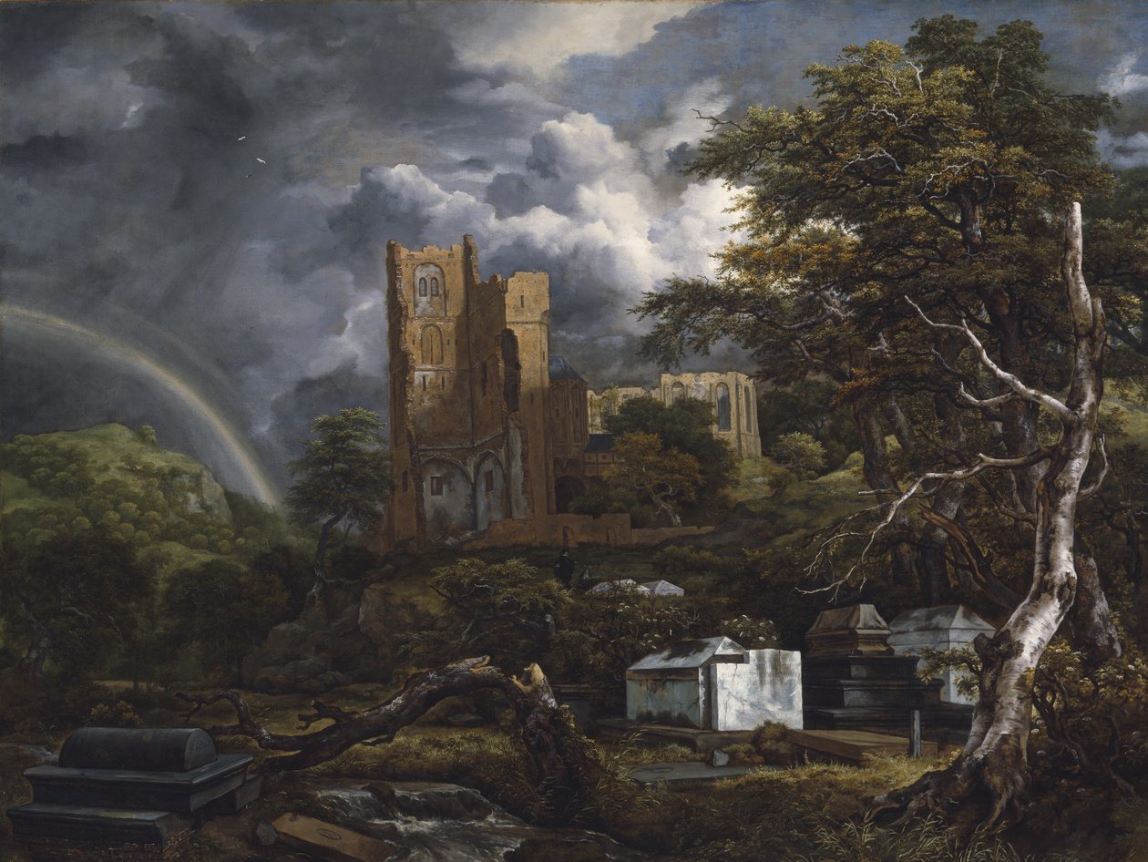 Den jødiske kirkegård, ca. 1654-55 af Jacob van Ruisdael