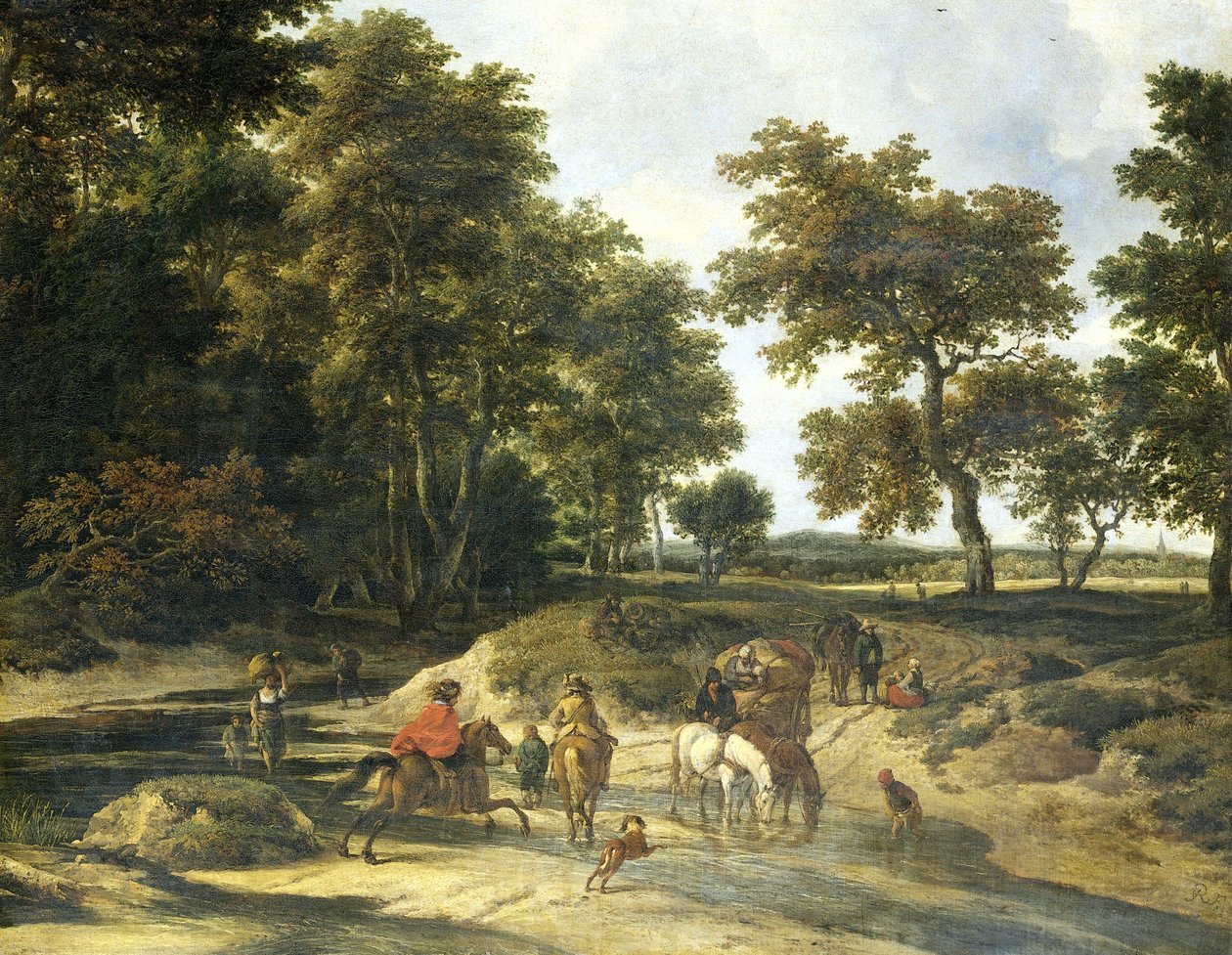 Vadestedet af Jacob Isaakszoon van Ruysdael