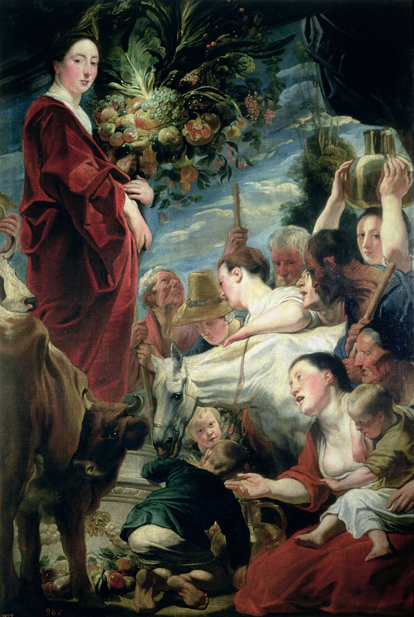 Et offer til Ceres, høstens gudinde af Jacob Jordaens
