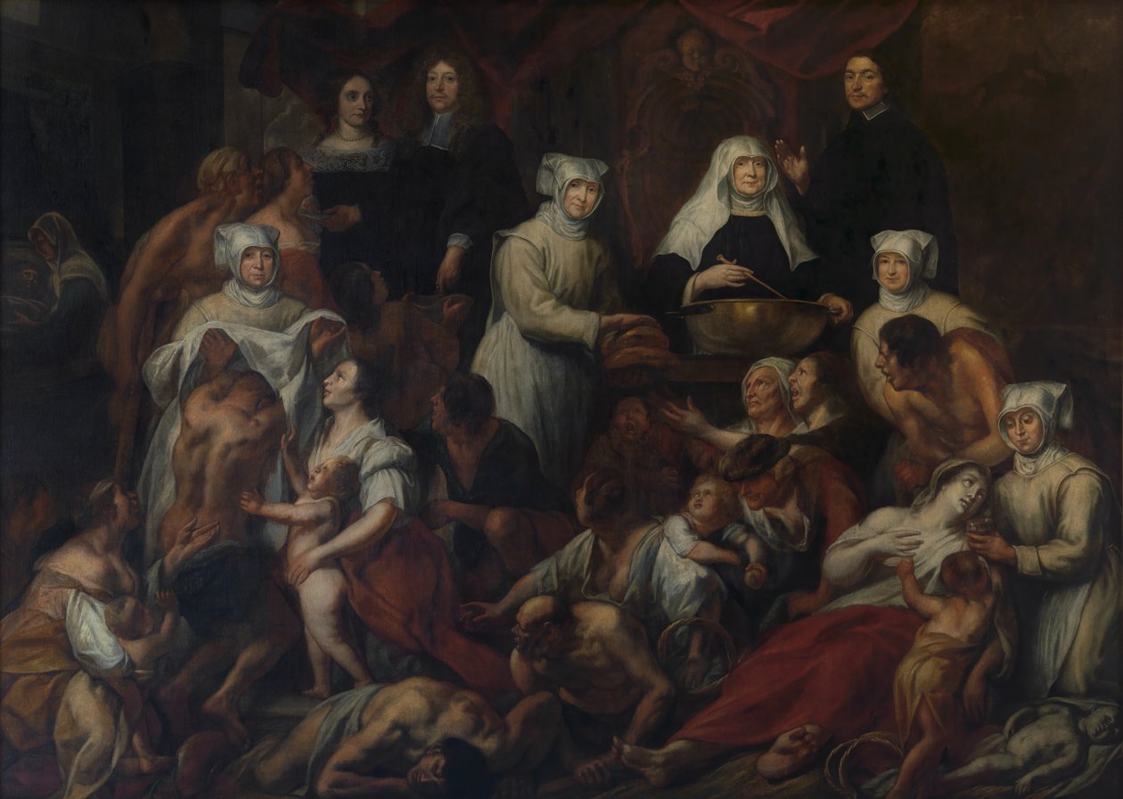 Antwerpen Hospital Nuns (olie) af Jacob Jordaens