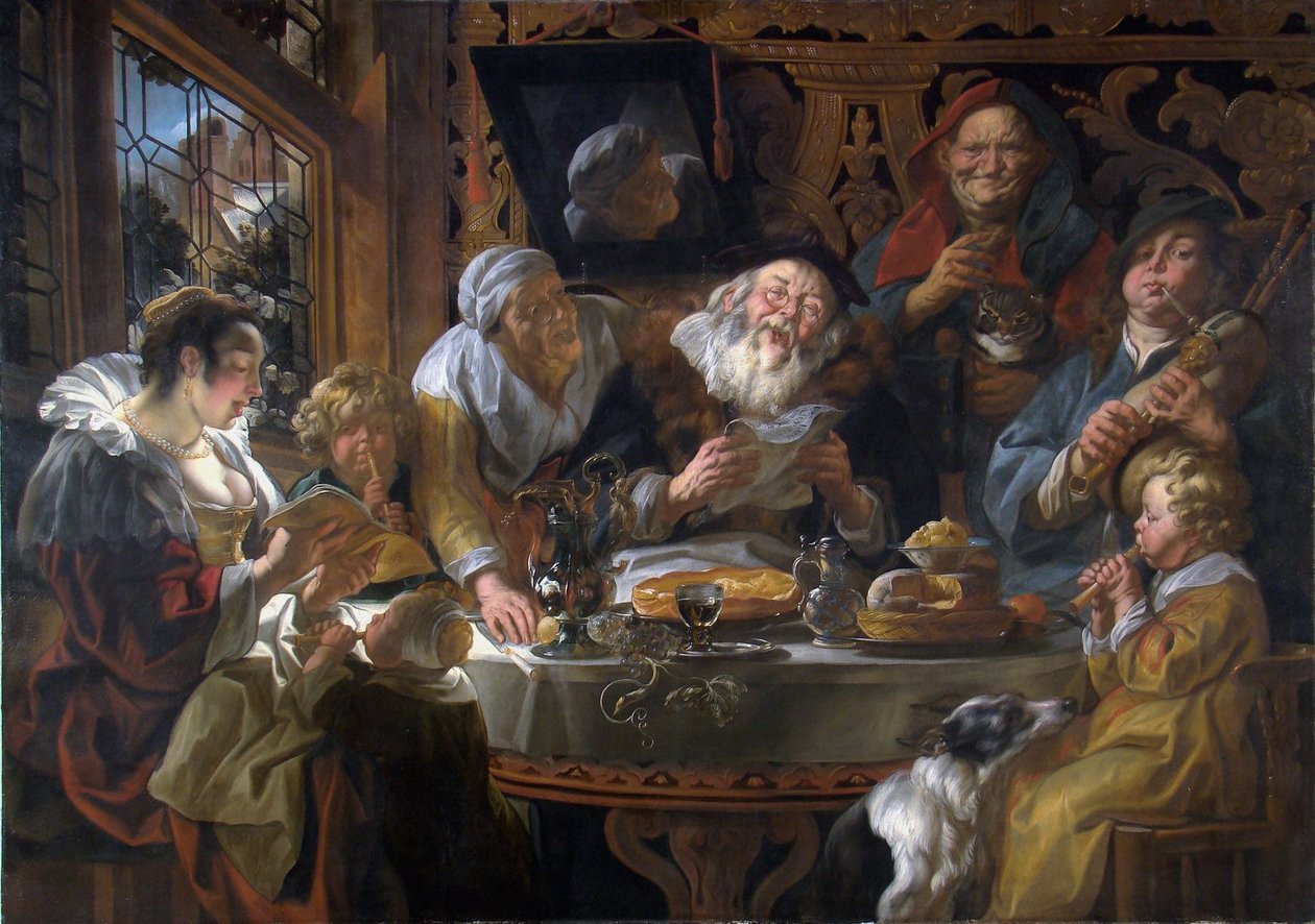 Som de gamle synger, så piber de unge af Jacob Jordaens