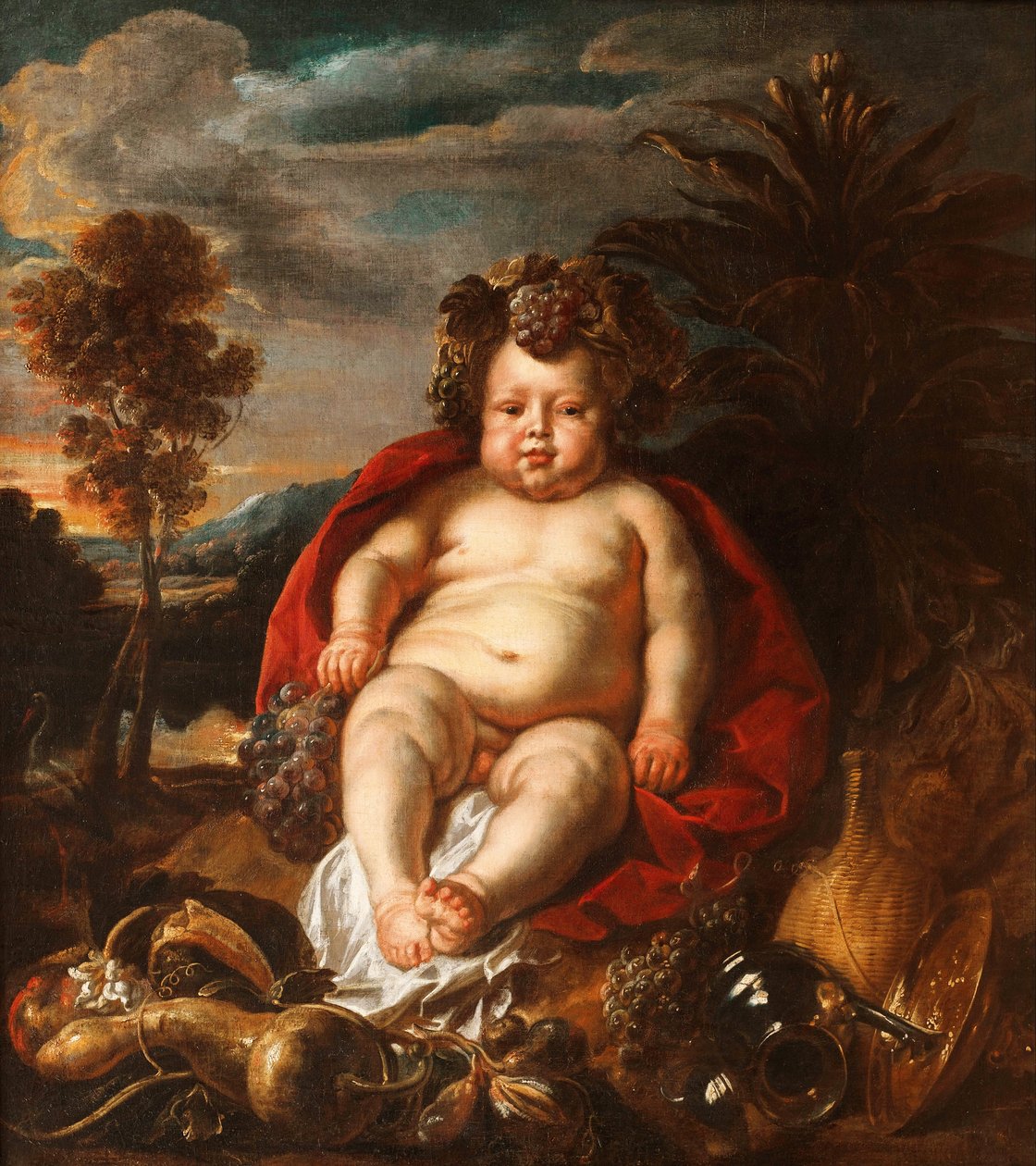 Bacchus som barn af Jacob Jordaens