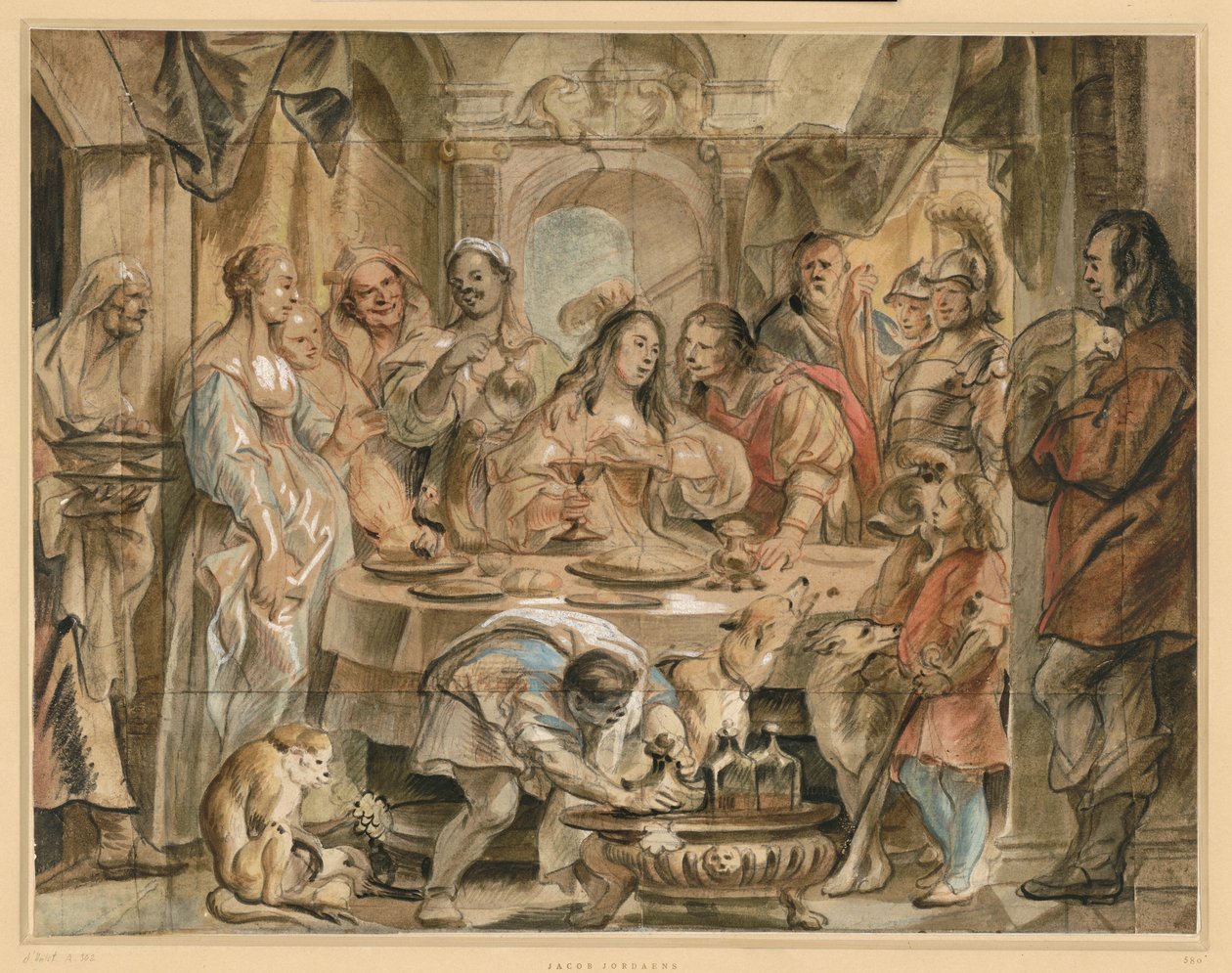 Kleopatras festmåltid af Jacob Jordaens
