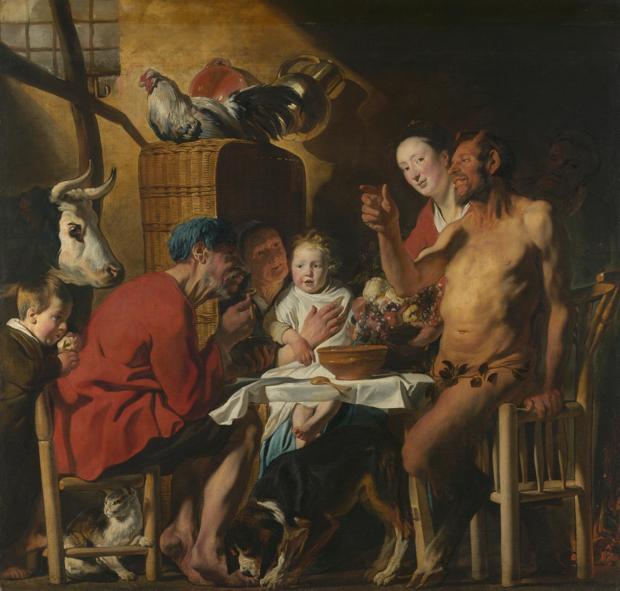 Satyr hos bonden af Jacob Jordaens