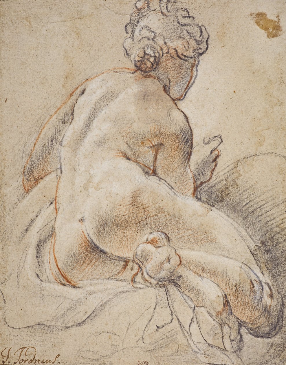 Kvindelig nøgen, set bagfra af Jacob Jordaens