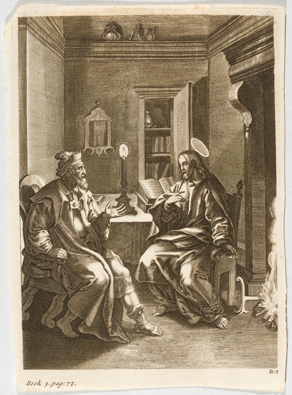 Jesus underviser Nikodemus af Jacob Jordaens