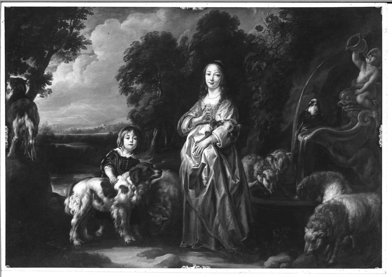 Landskab med staffagefigurer af Jacob Jordaens