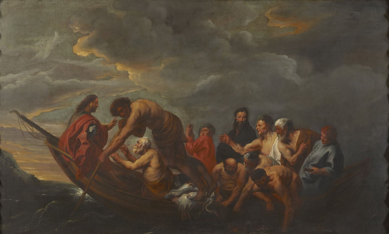 Den mirakuløse fiskefangst af Jacob Jordaens