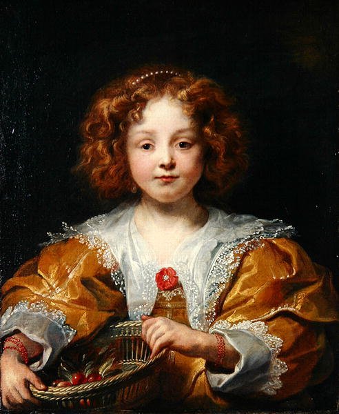 Portræt af Anna Catherina (olie på panel) af Jacob Jordaens