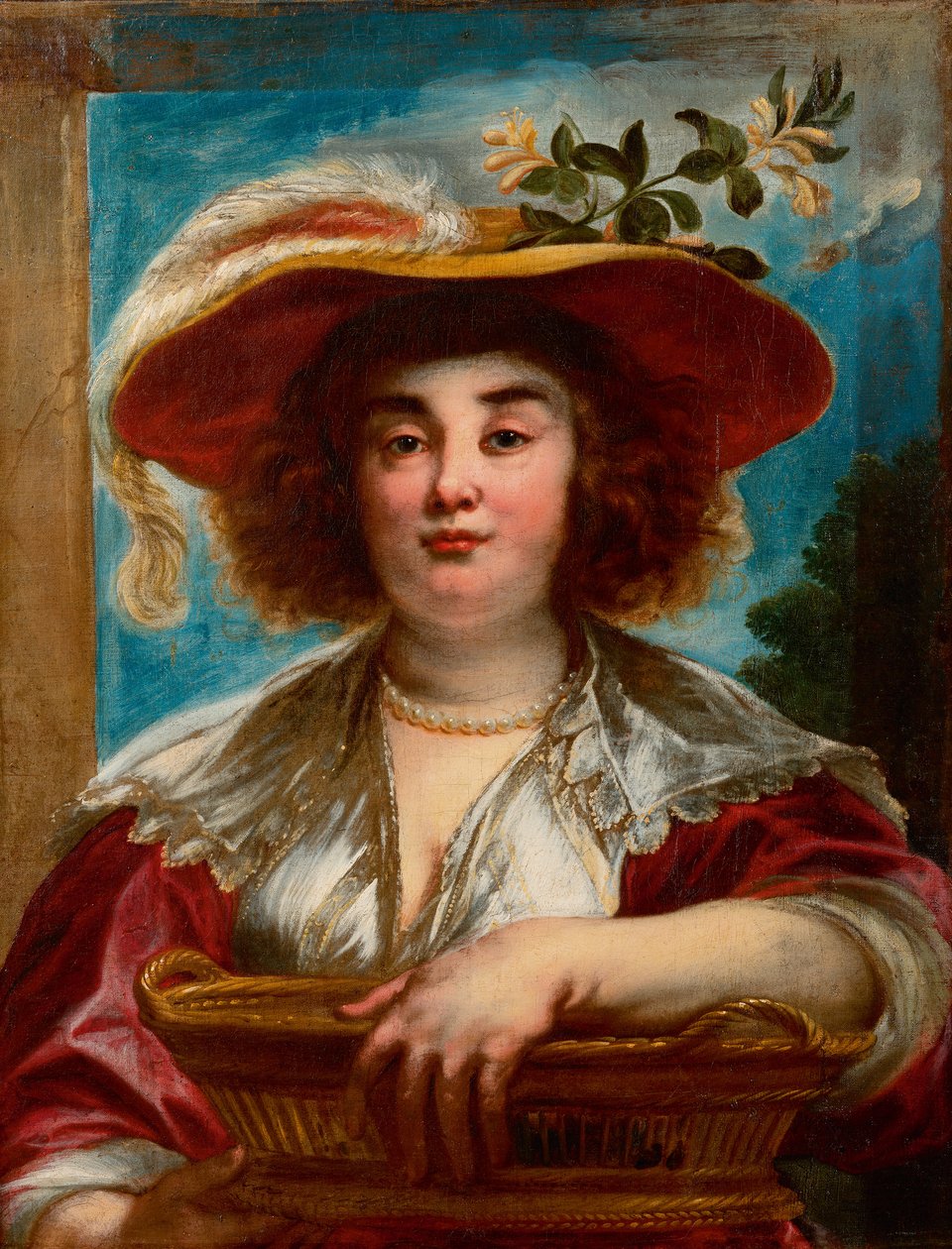 Portræt af Elisabeth Jordaens, kunstnerens ældste datter af Jacob Jordaens