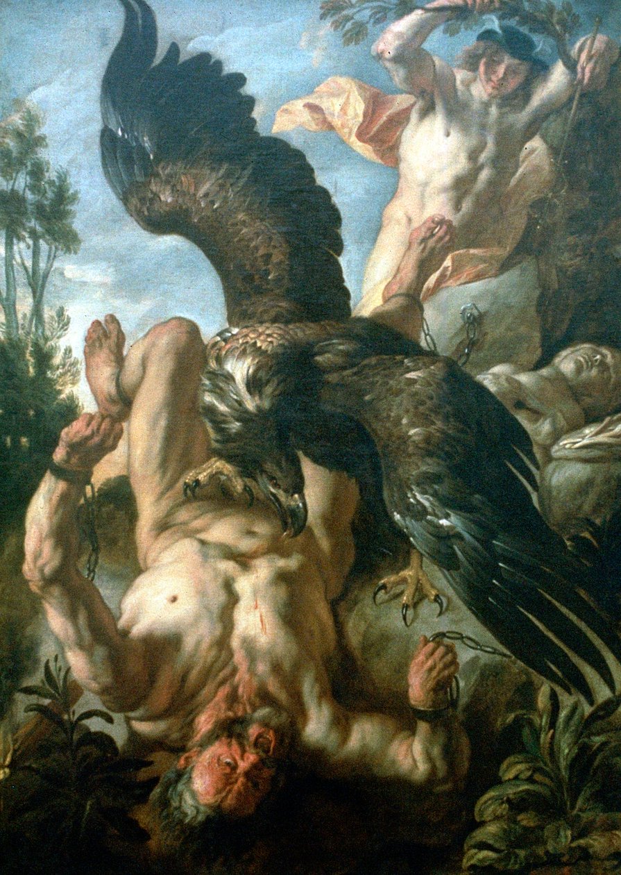 Prometheus bundet, c1640 af Jacob Jordaens