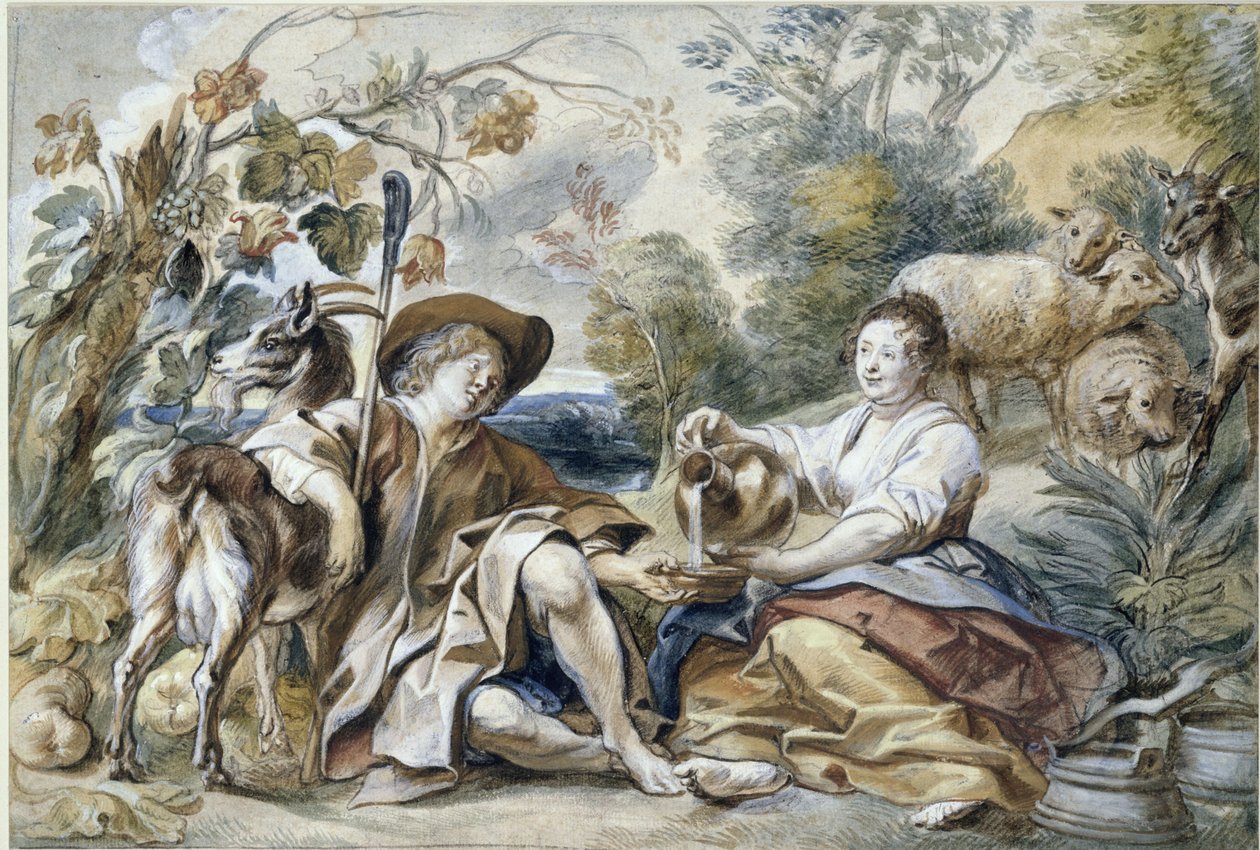 Hyrdepar af Jacob Jordaens