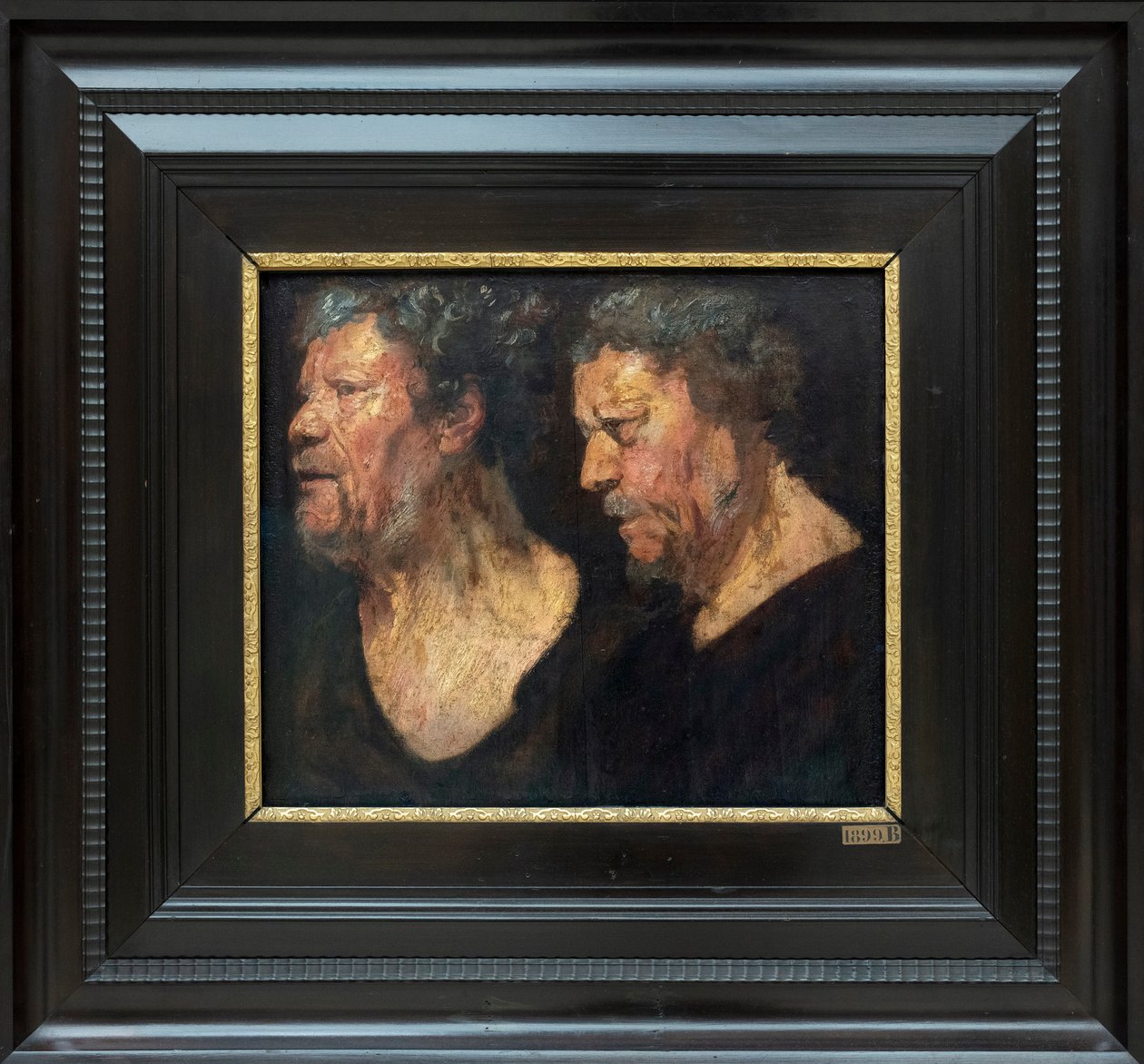Undersøgelser af lederen af Abraham Grapheus, c.1620-1621 (olie på papir, monteret på panelet) af Jacob Jordaens