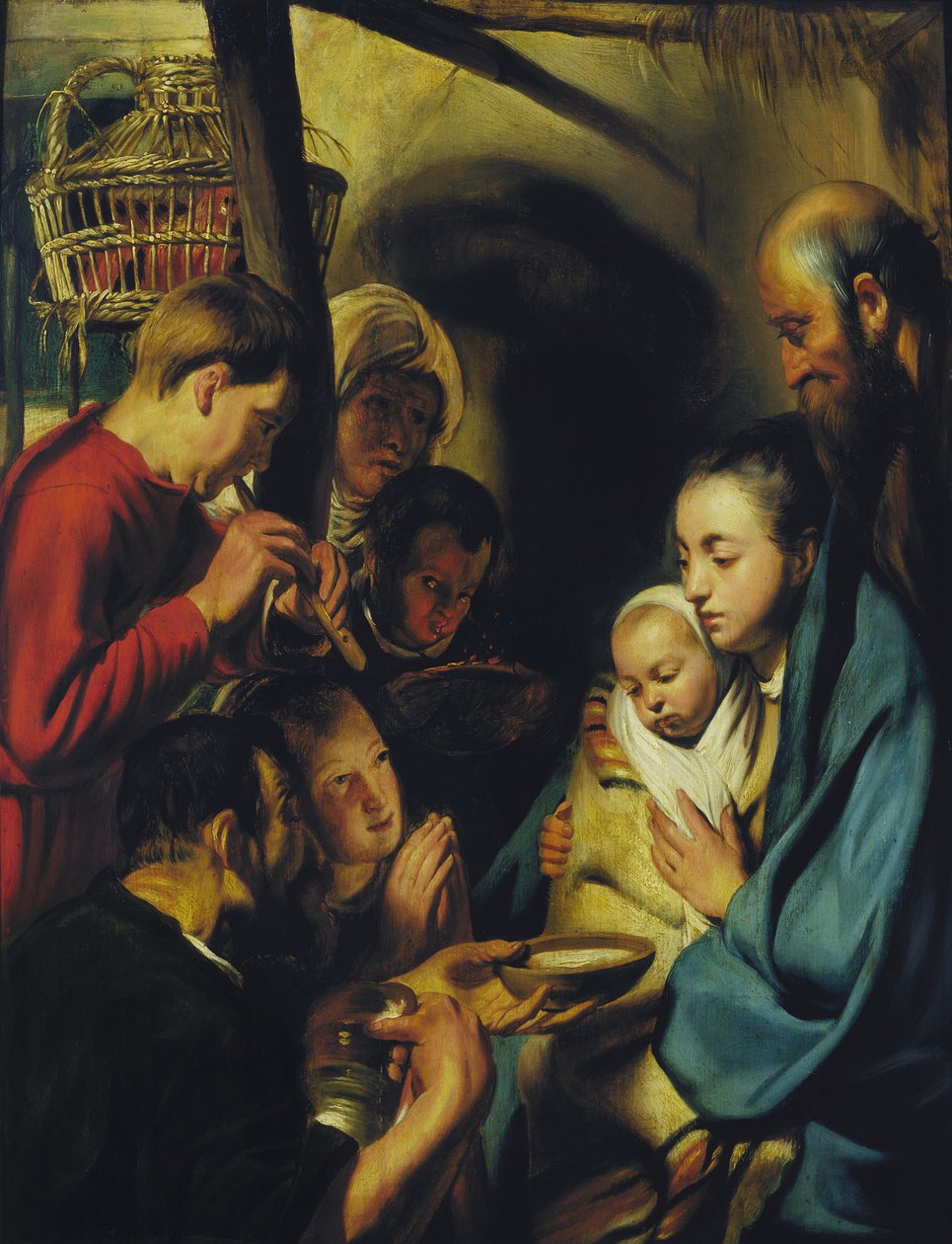 Hyrdernes tilbedelse. af Jacob Jordaens