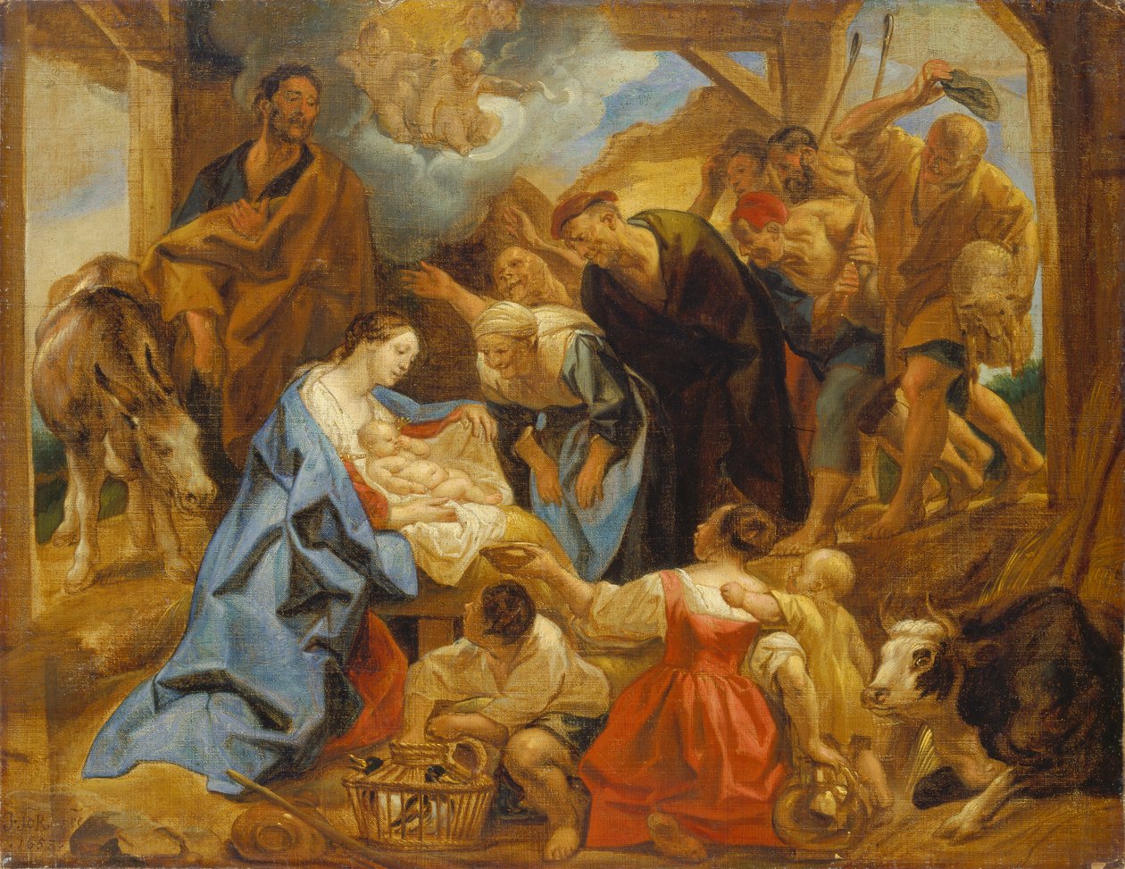Hyrdernes tilbedelse af Jacob Jordaens