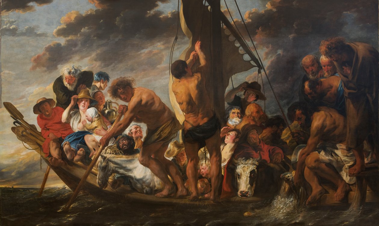 Apostlen Peter finder hyldestpengene i fiskens mund. Også kaldet "Færgen til Antwerpen", ca. 1623 (olie på lærred) af Jacob Jordaens
