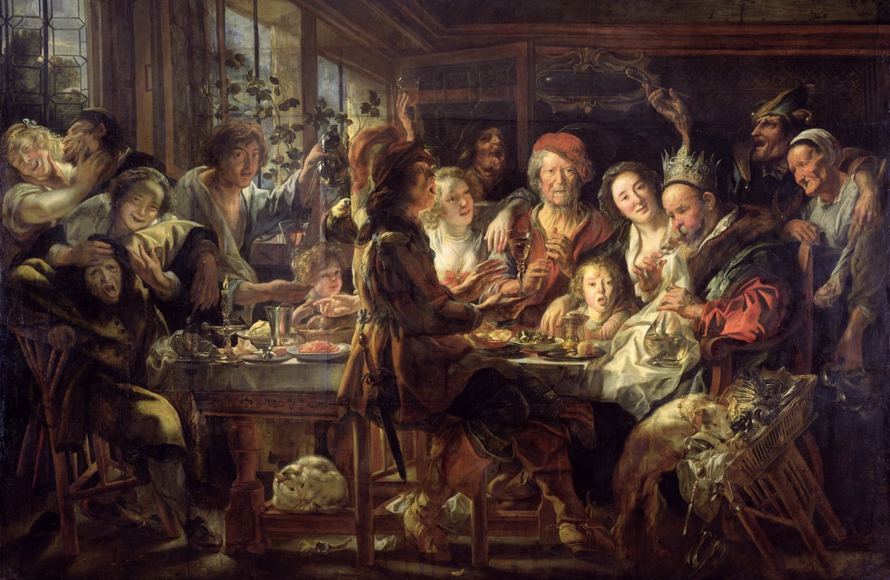 Bønnefesten (Kongen drikker) 1637-38 af Jacob Jordaens