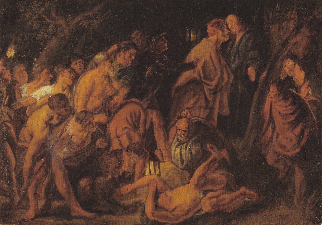 Kristi forræderi og arrestation i Getsemane af Jacob Jordaens