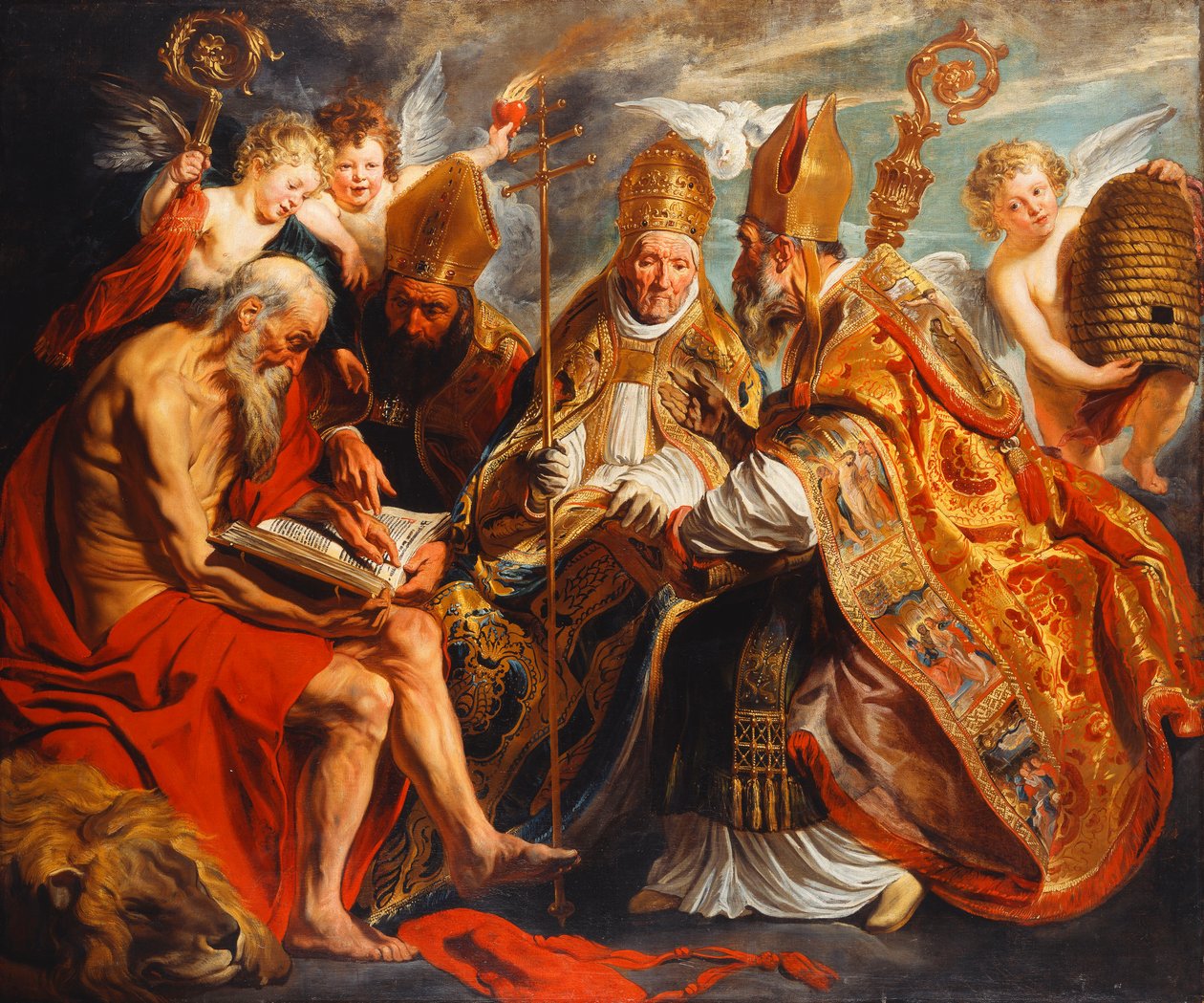 Kirkens fire læger, af Jacob Jordaens