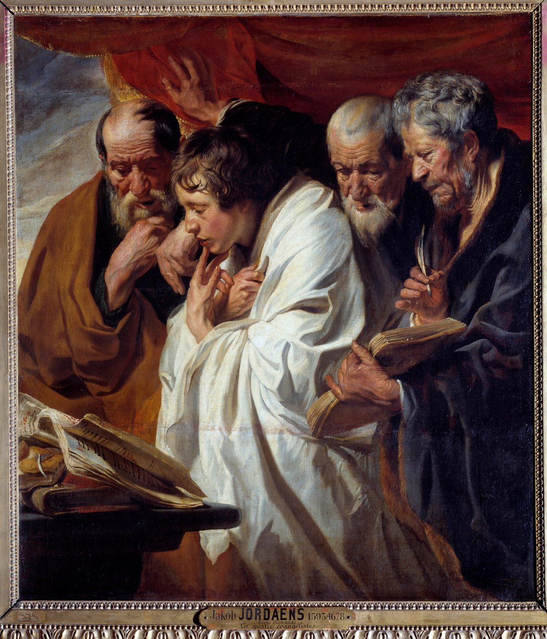 De fire evangelister maleri af Jacob Jordaens (1593-1678) 1600-tallet. Mål 1,34 x 1,18 m af Jacob Jordaens