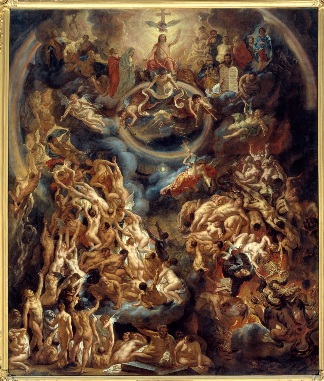 Den sidste domsmaleri af Jacob Jordaens (1593-1678) 1653 søn. 3,91x3 m af Jacob Jordaens
