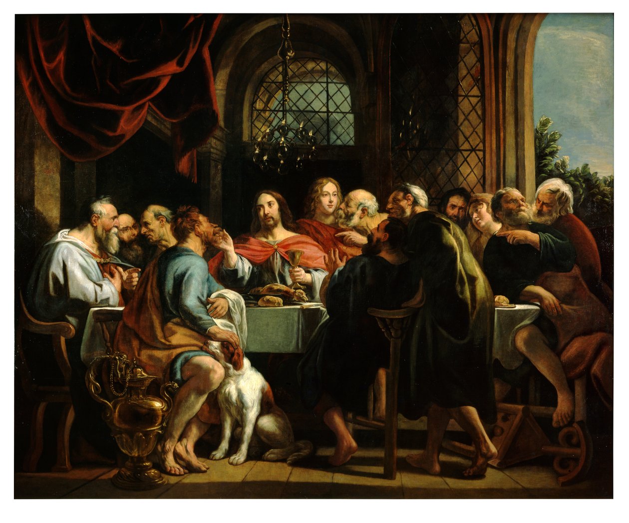 Den sidste nadver (olie på lærred) af Jacob Jordaens