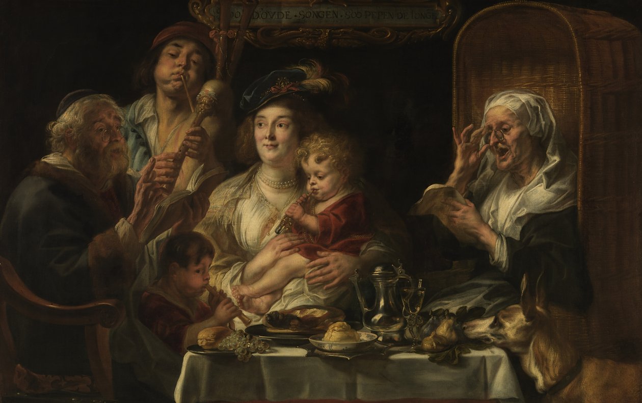De gamle synger, de unge kvidrer af Jacob Jordaens