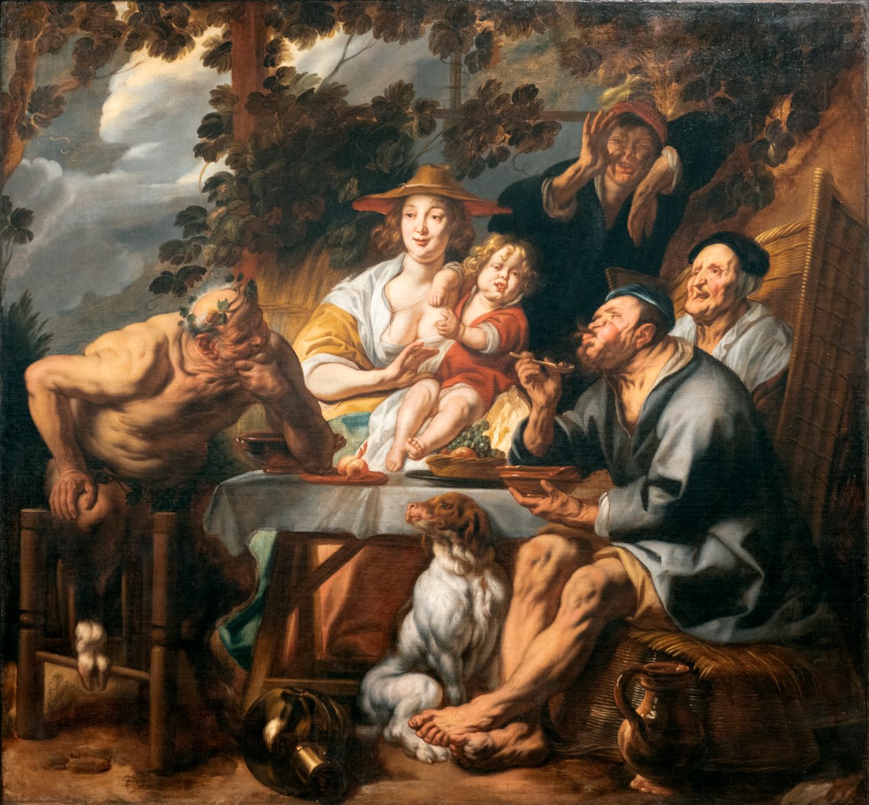 Satyren og bonden (Satyren og bonden) af Jacob Jordaens