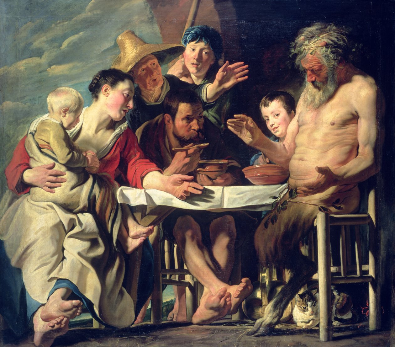 Satyren med bønderne, 1620 af Jacob Jordaens