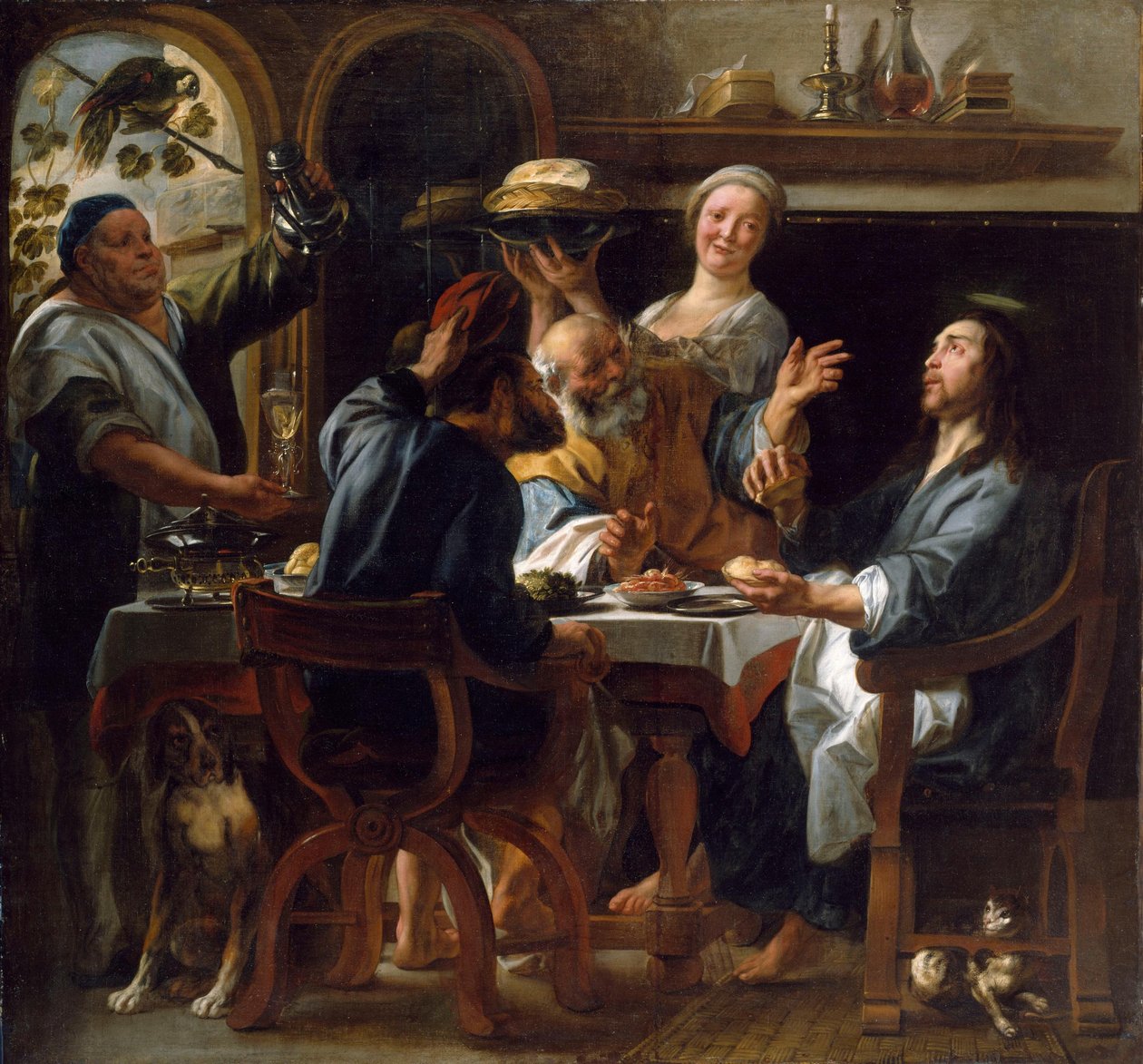 Nadveren i Emmaus af Jacob Jordaens